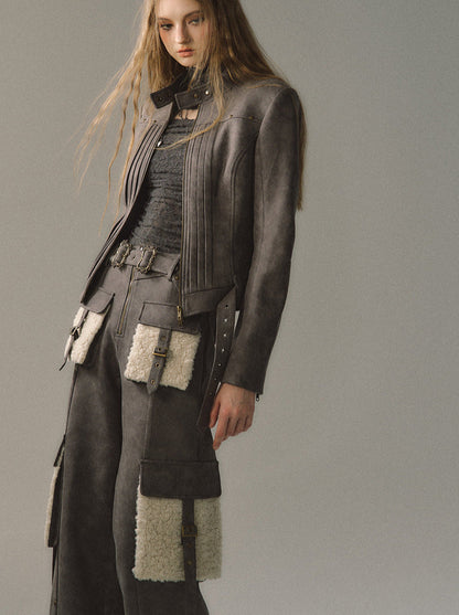 Hohe Tasche Gerade Schlank Cargo Street Lose Große Hosen