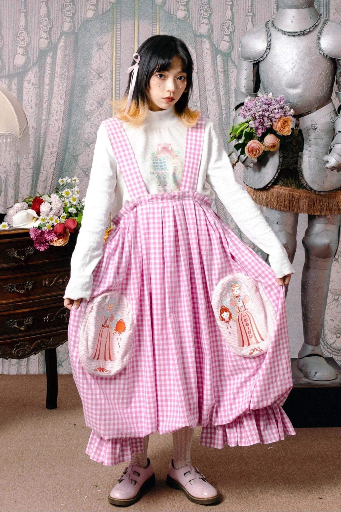 チェックレトロパンツ バルーンサーカス