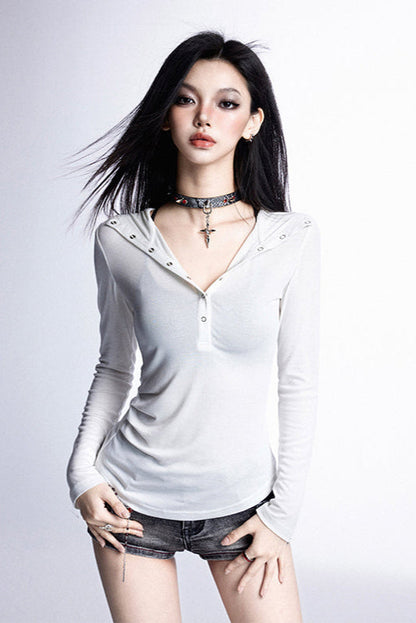 Top Inner Luxury Sheer Hoodie Bra +