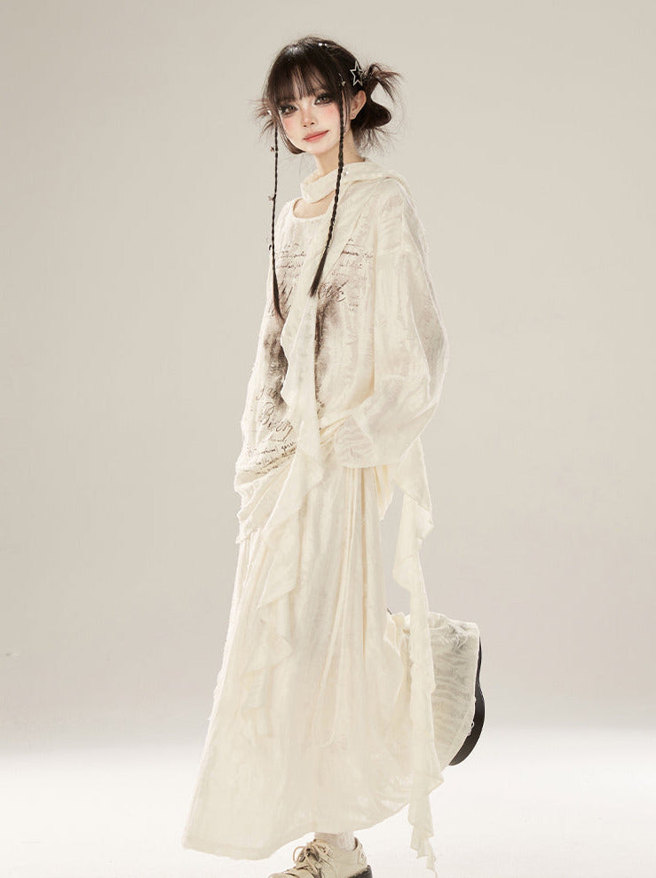 Rock Butterfly Anzug Bluse Style Waystrand Print + Top Swing