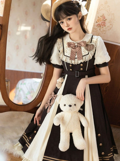 Chocolate Dress Retro Girly Lolita