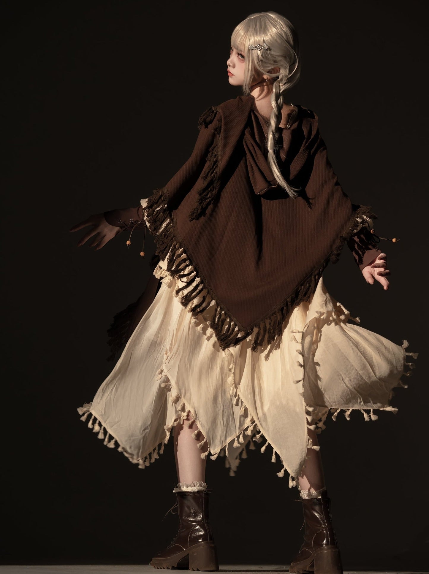 Stil Kleid Exotische Weste Cape