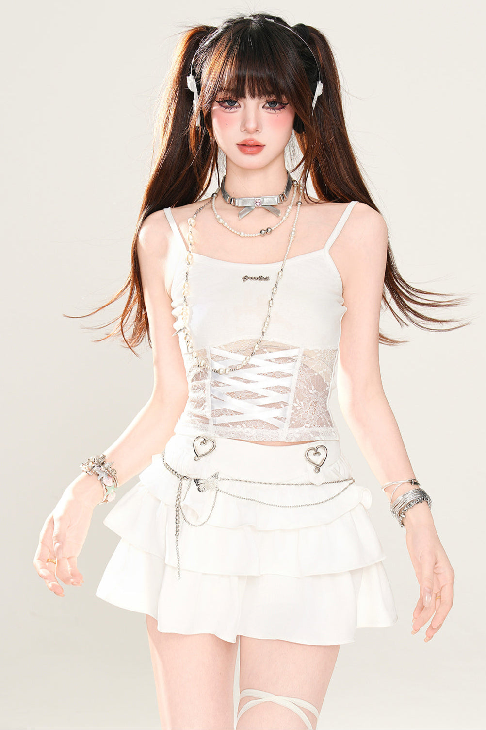 レースキャミソール ヘルシーダーク