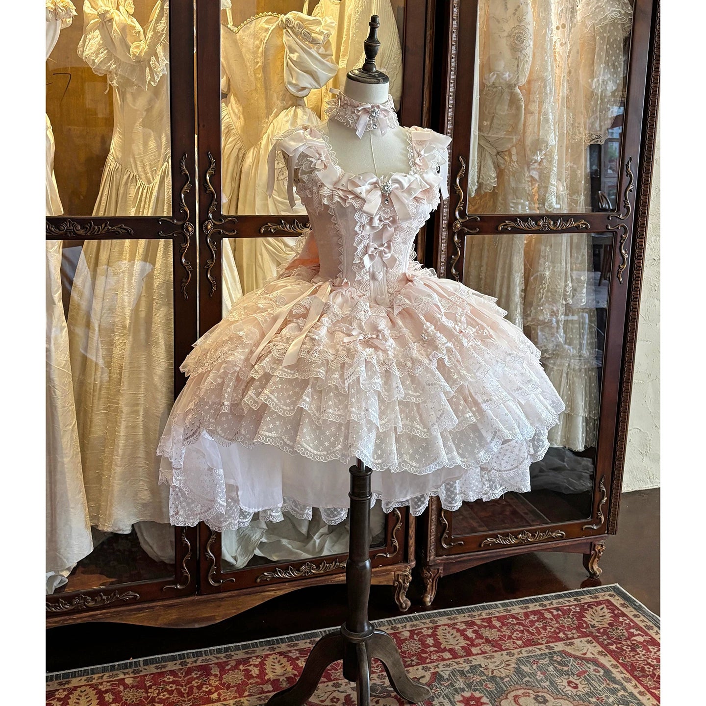 Camellia Dream Lolita Evening Cake Puff Dress