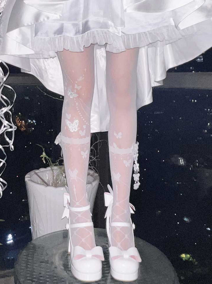 Heels Bunny Ears Ribbon High