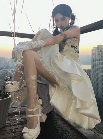 Heels Bunny Ears Ribbon High