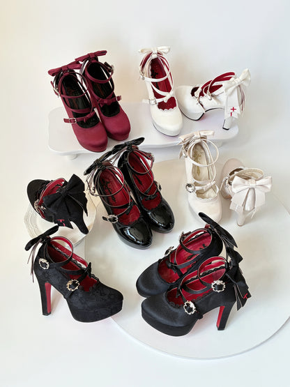 Holy Relic Cross Gothic Lolita heels in six color and finish options