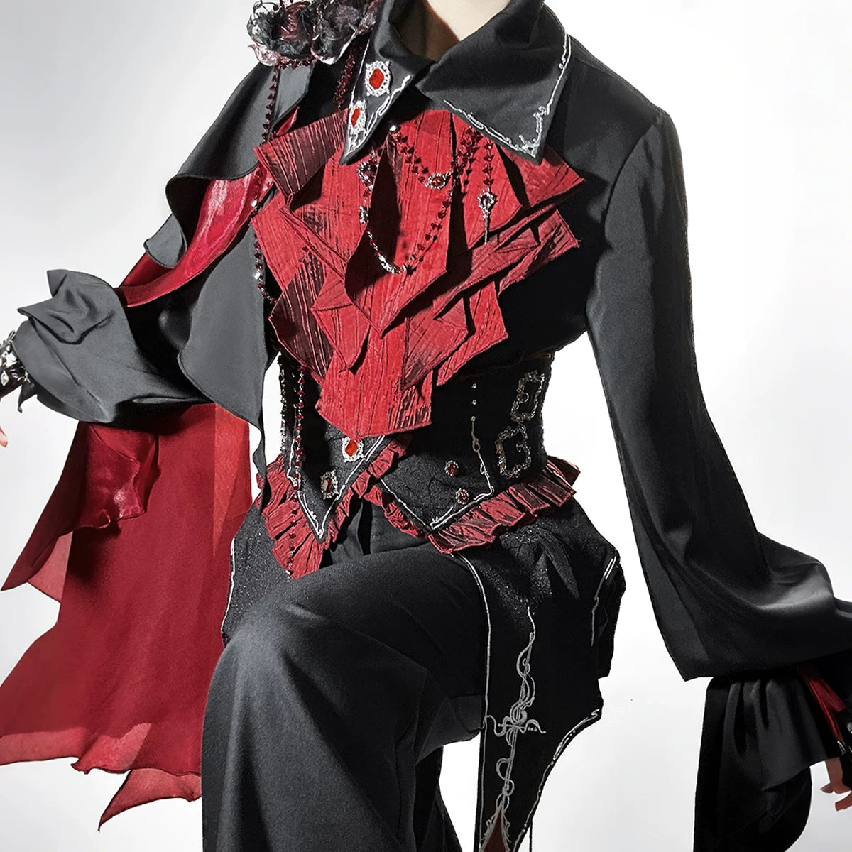 WeiZhiXingChen Crimson Vow Gothic Lolita Set