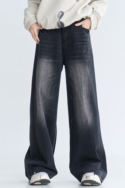 リラックスジーンズ ウォッシュドフィット