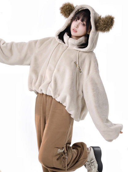 Hoody Fake Far Court + Samt-Freizeithose