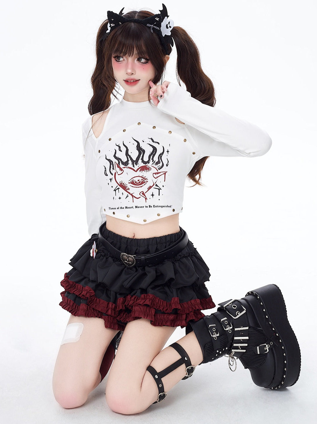 Fire Design Short Waist Top Heart