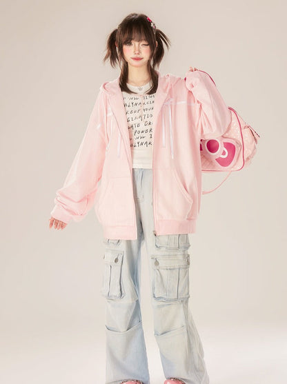 カーゴデニムブルーパンツライト