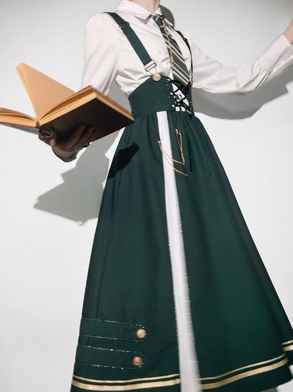 ブラウス トラベラースカート 新作 + ショートケープ フレアタイム レースアップ