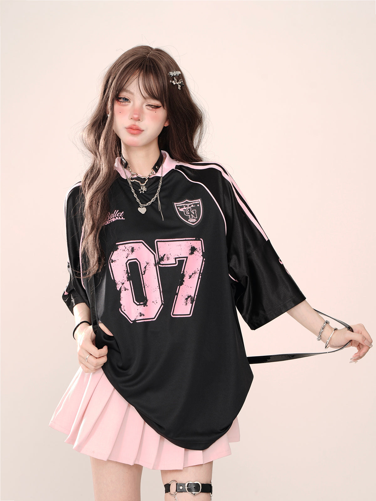 Retro American T-Shirt Sporty Raglan