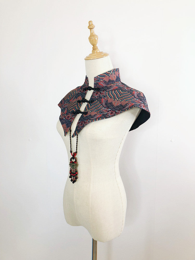 チャイナロリータゴゴシックケープ+ロングジャケット+キャミソール+スカート+ウエストバンド