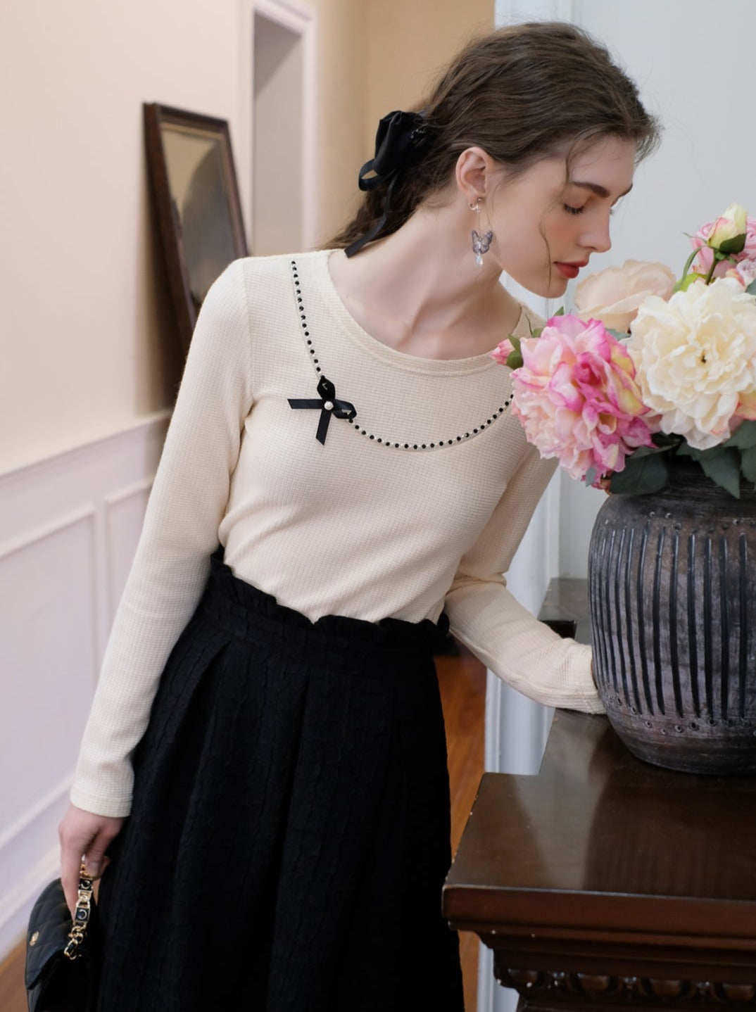 Zuckerperlen French Queen Top Band Braun