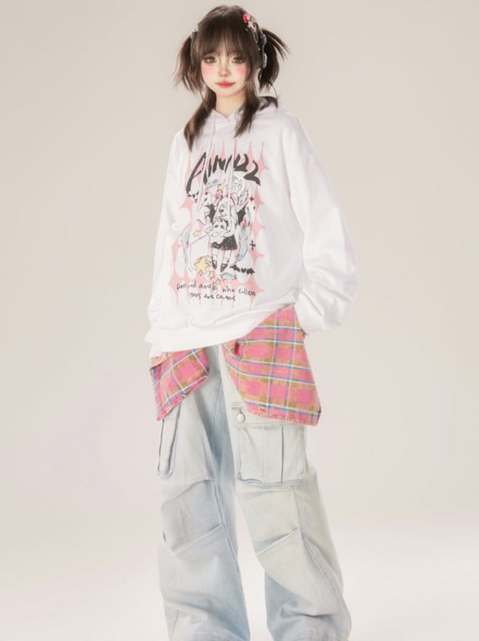 カーゴデニムブルーパンツライト