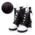 33-47 Lolita Lace Lapel Embroidered Rabbit Ears Thick Heel Lolita Boots
