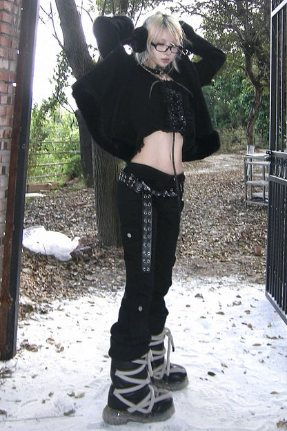 Dark Pentagram Coat Patchwork Hoodie