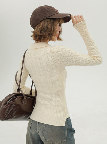 American Polo Retro Collar Top Knit