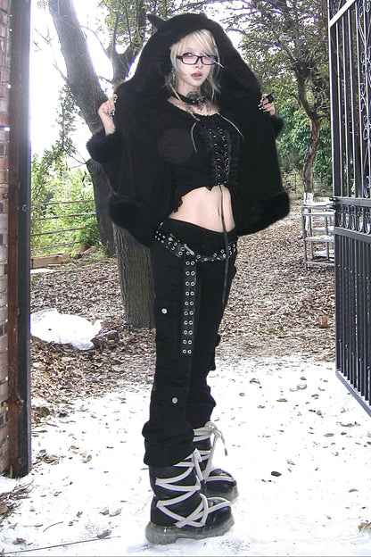 Dark Pentagram Coat Patchwork Hoodie