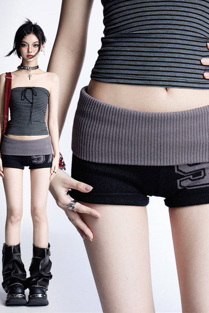 レトロショートパンツ アメリカンニット