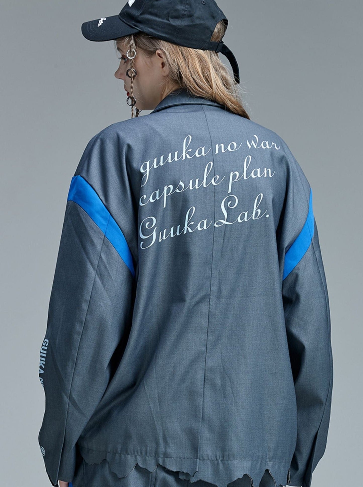 Gray Work Multi-pocket Loose Jacket