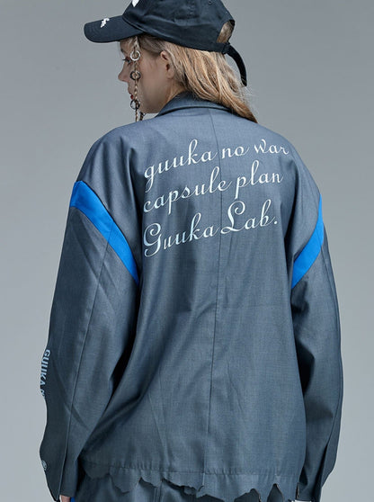 Gray Work Multi-pocket Loose Jacket