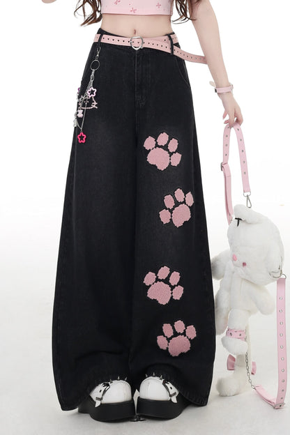 Straight Waist Jeans Sweet High