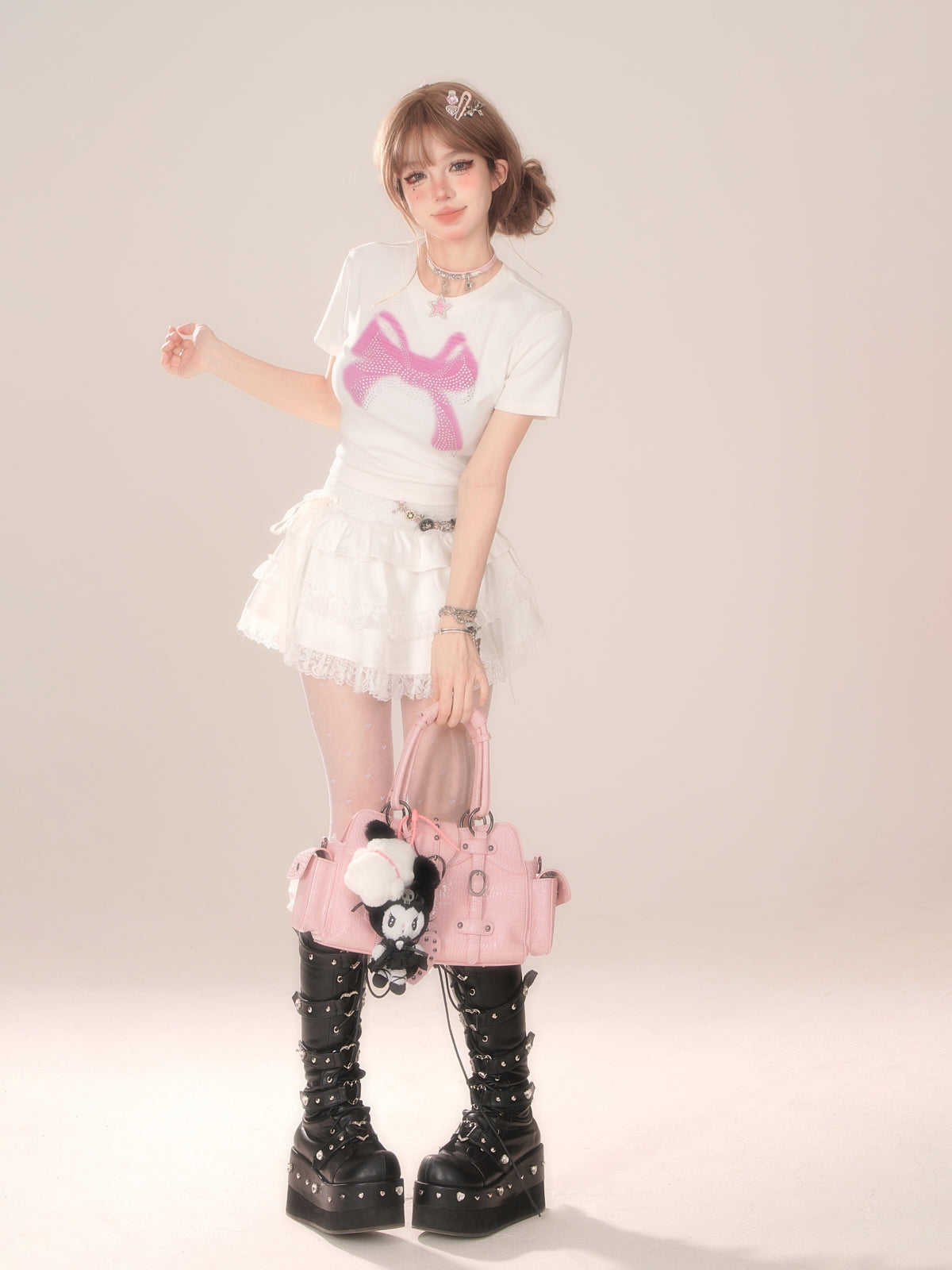 Top Short Summer Ribbon Sheer