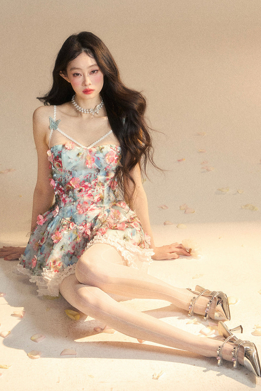 Camisole Blumenprodukt Prinzessin Kleid Malerei Vorbestellung