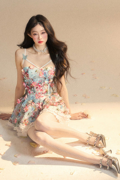 Camisole Blumenprodukt Prinzessin Kleid Malerei Vorbestellung