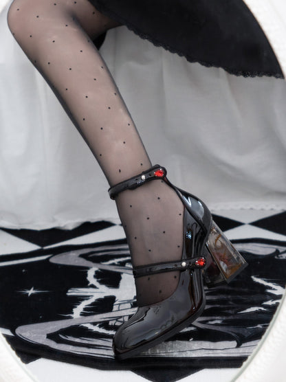 ダークブラックローズヒール