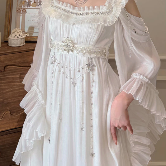 Moon & Stars Poem OP Dress – Fairy Bead Lolita | Zi You Shi Original