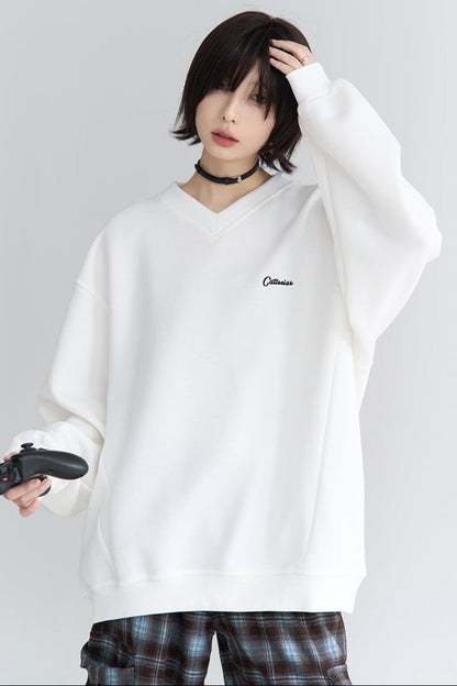 Pullover Letter Patch Casual