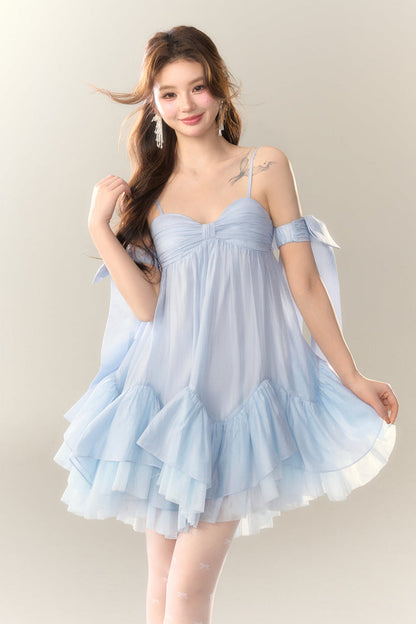 Perlensaum-Sohlenkleid Sweet Cami Salt Sea