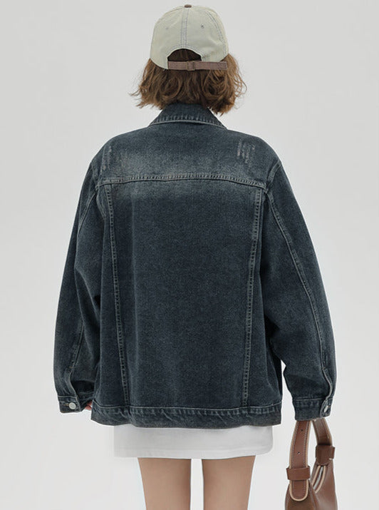 Amerikanische Jacke waschen nostalgischen Denim lose Retro