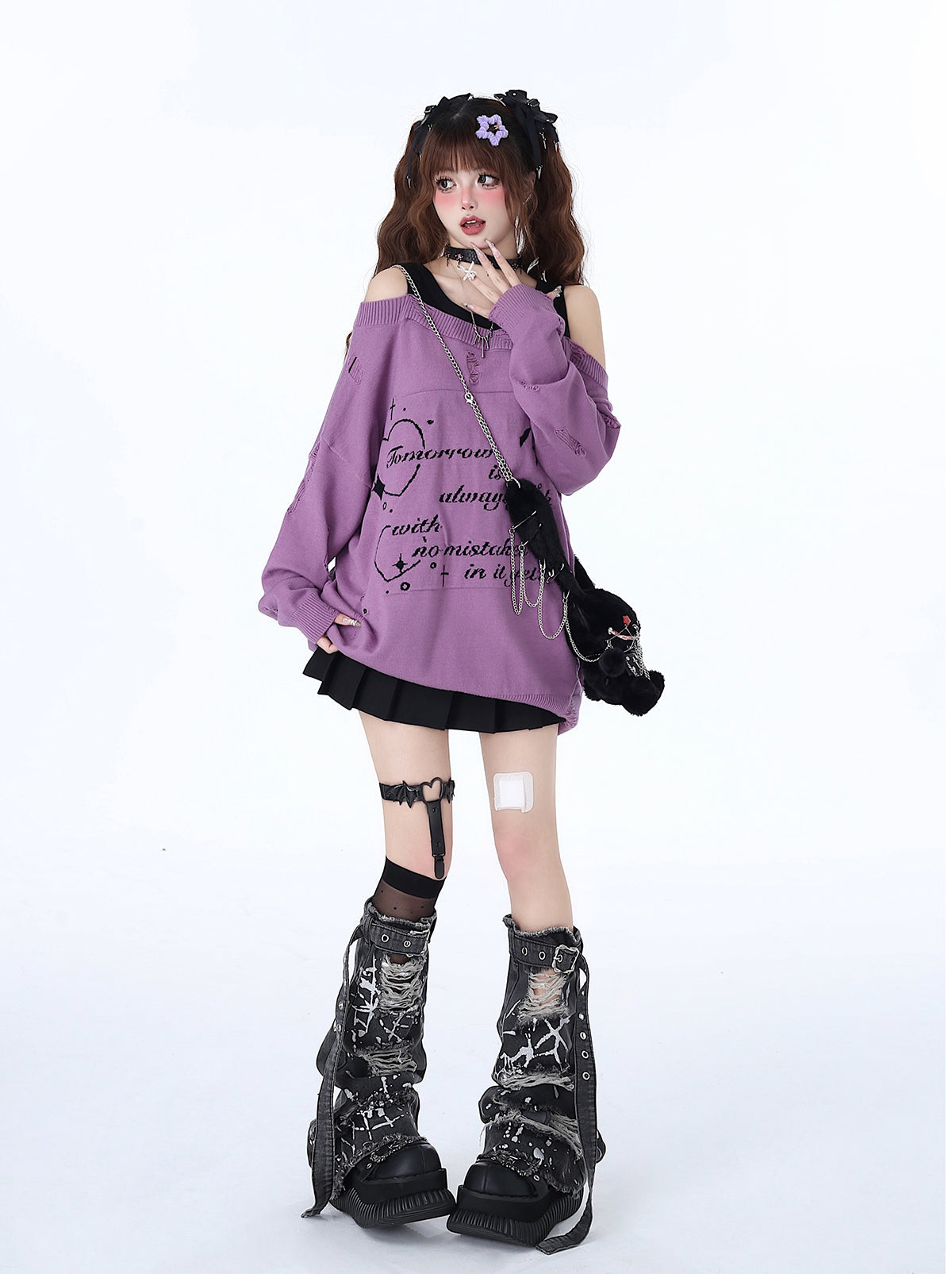 Off-Shoulder Zweiteiler Lazy Cool Faux Top Sweet Girly