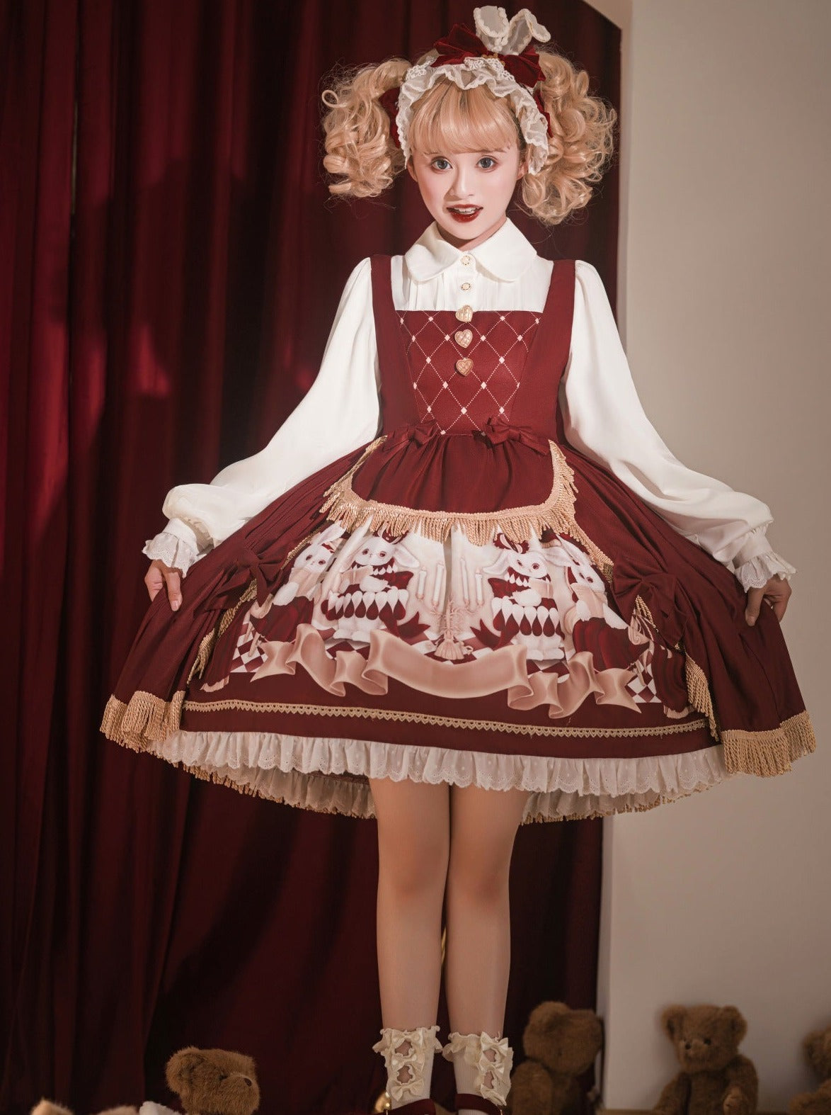 Dress Short Cloak Bunny Elegant