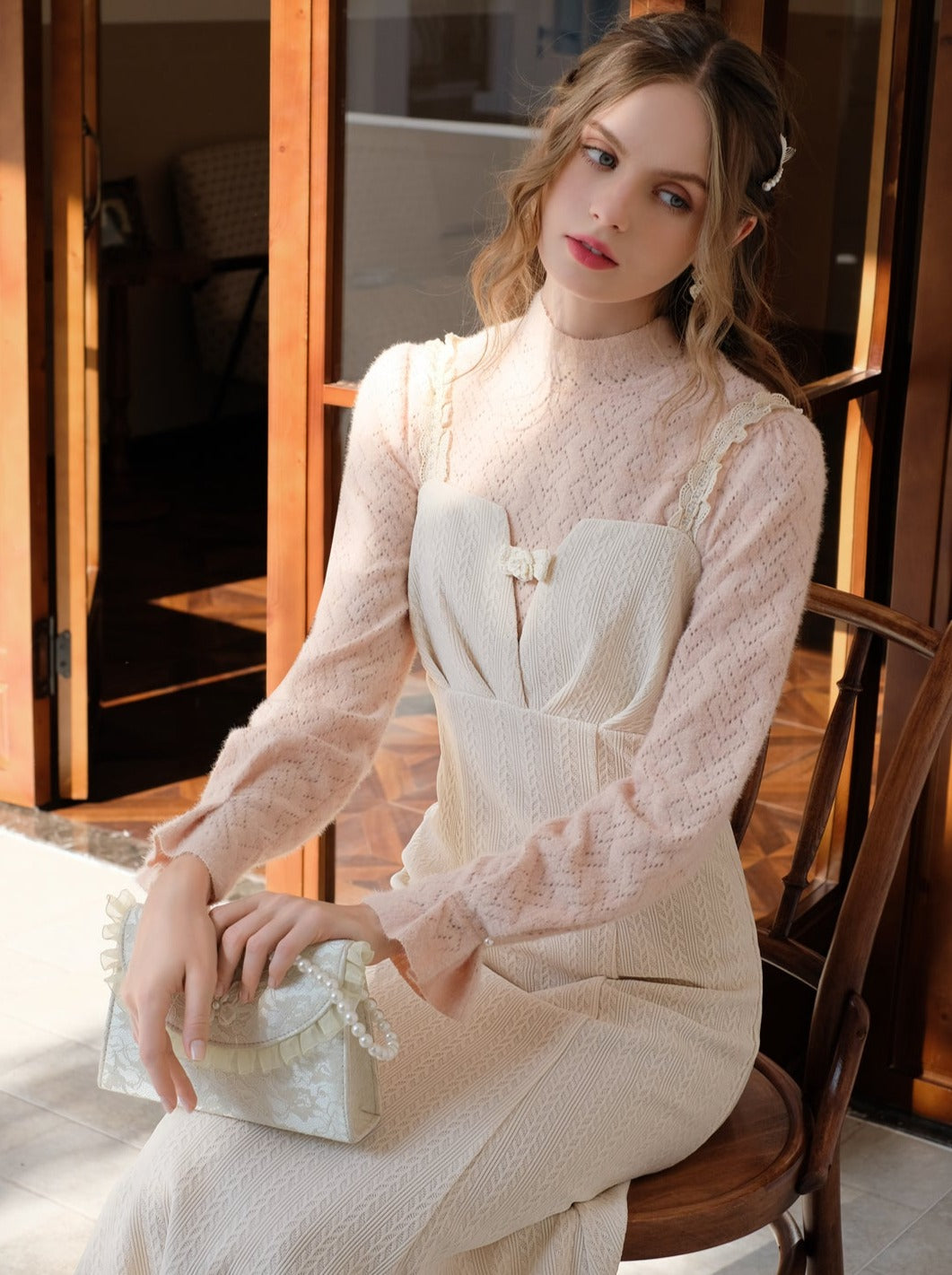 Top Kleid Camisole Meerjungfrau Hals Halb