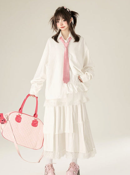 Rock Cake Lace Weiß Pure