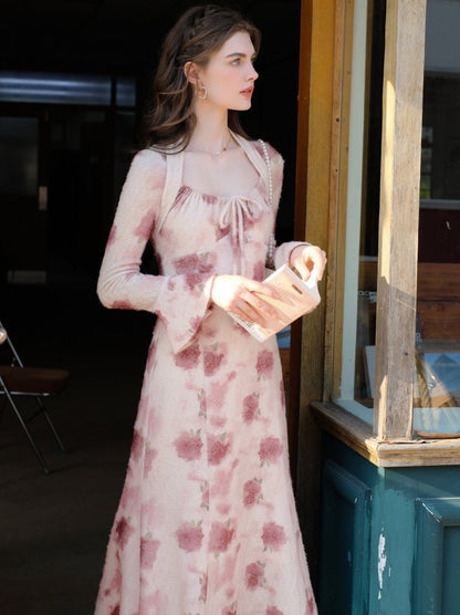 Rose Lace Flower Fairy Dress Print French