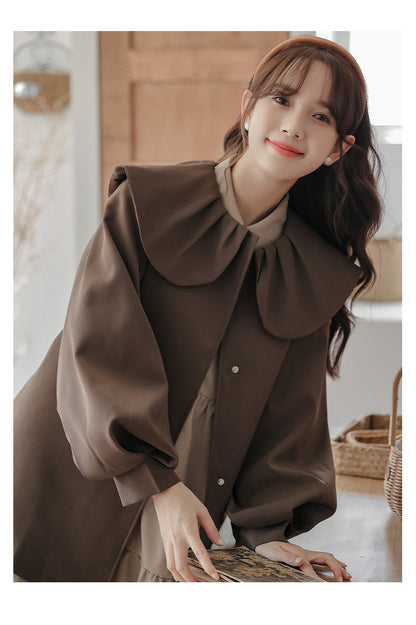 Preppy Coat Cape French Trench Style