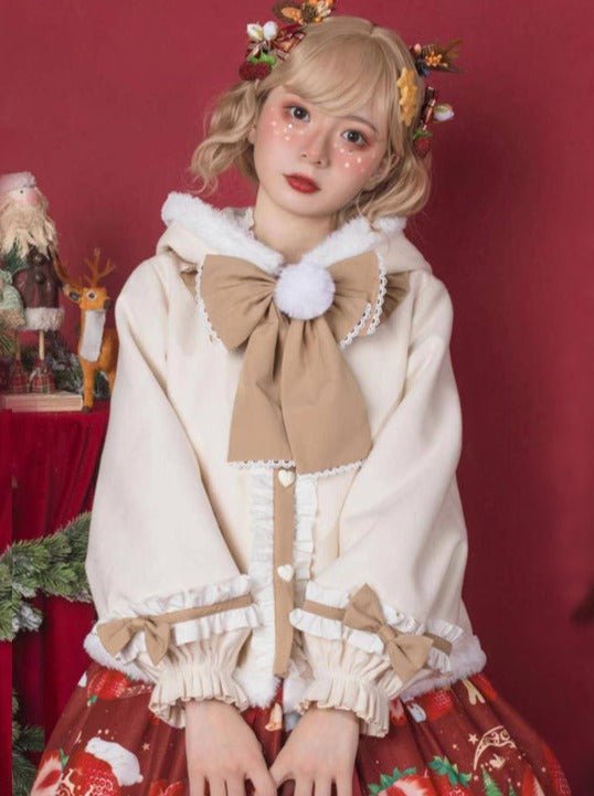 ロリータジャケットケープベルベットビッグリボン