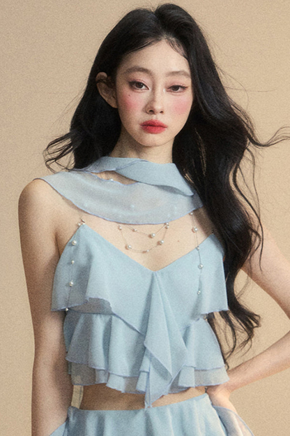 スカート+ショートキャミソール アニメ シフォン