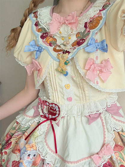 Schürze + Reservierungen Strapsdruckkleid Layered Carrot