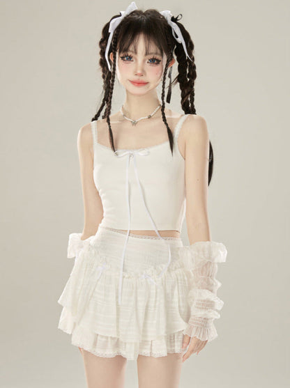 スカートレースホワイトケーキ