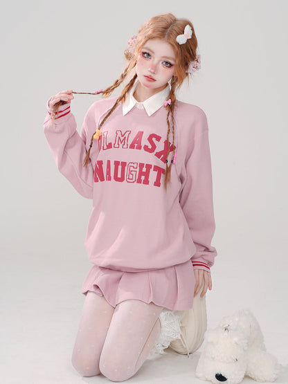 Rosa Röcke Pfirsich Sweet Style + Turnschuhe