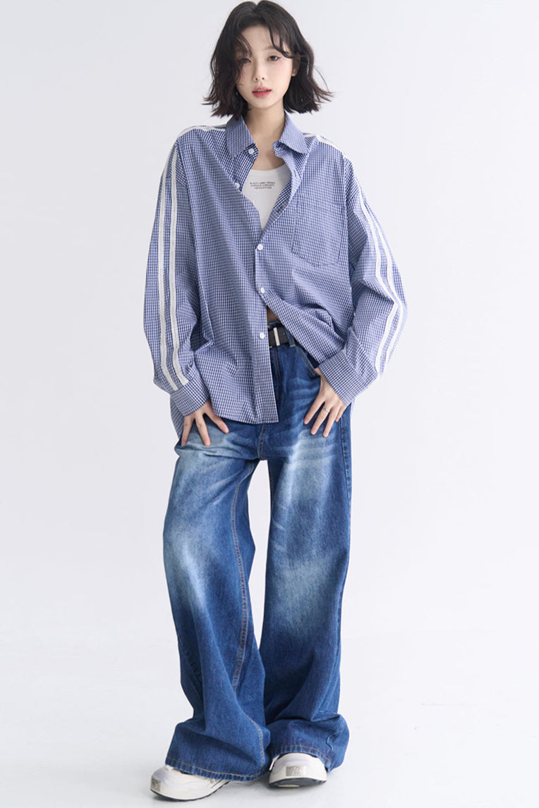 リラックスジーンズ ウォッシュドフィット