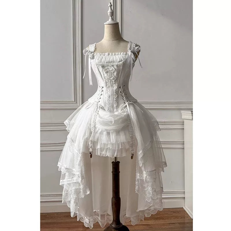 Lolita Hi-Low Princess Evening Dress - Lace-Up Back